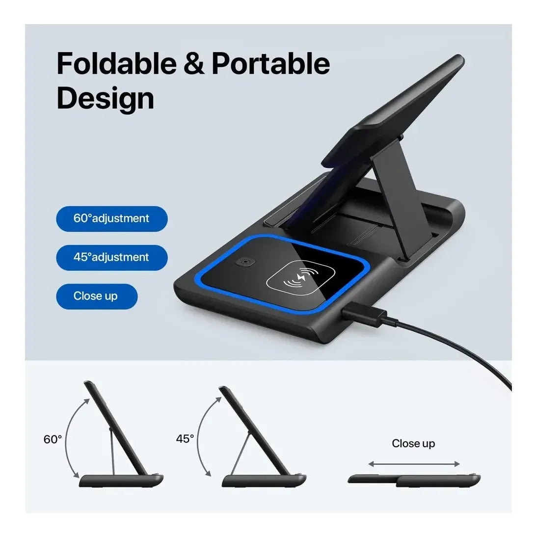 AUVENO FoldCharge™ 3-in-1 Magnetic Wireless Charging Station