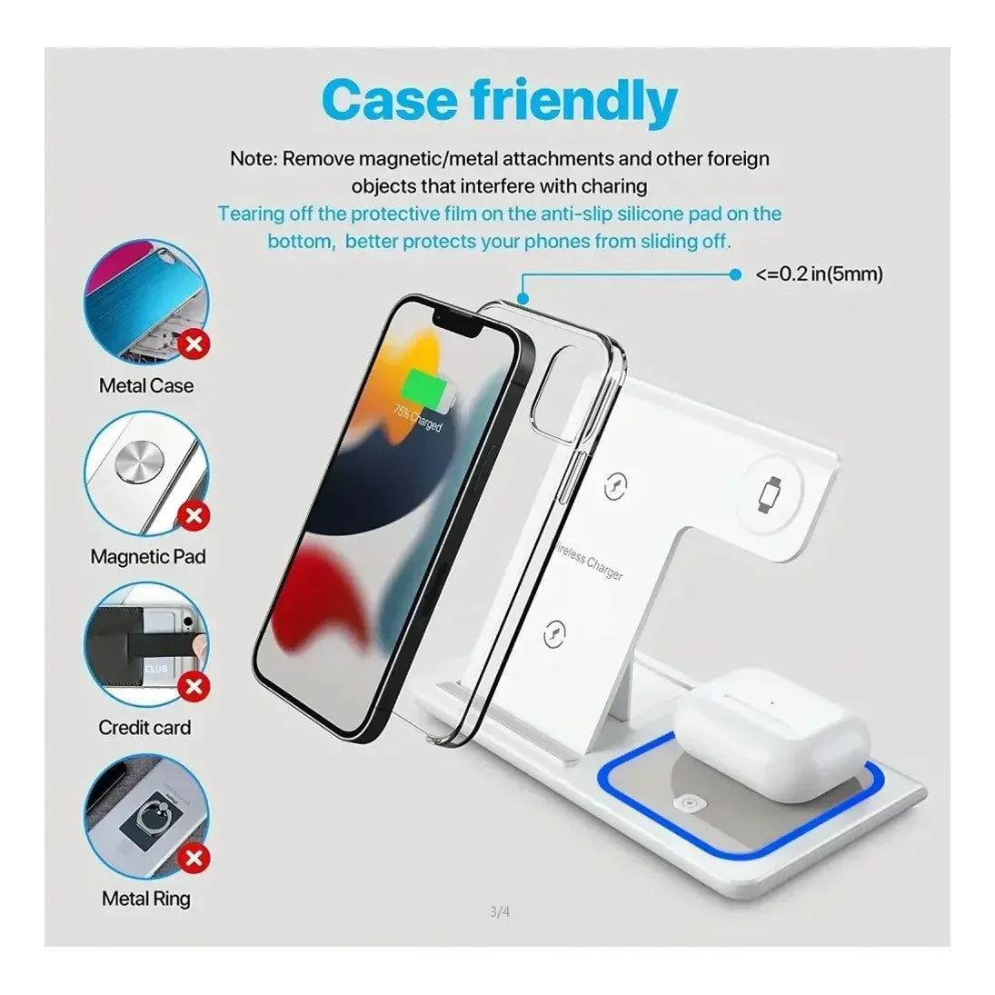 AUVENO FoldCharge™ 3-in-1 Magnetic Wireless Charging Station