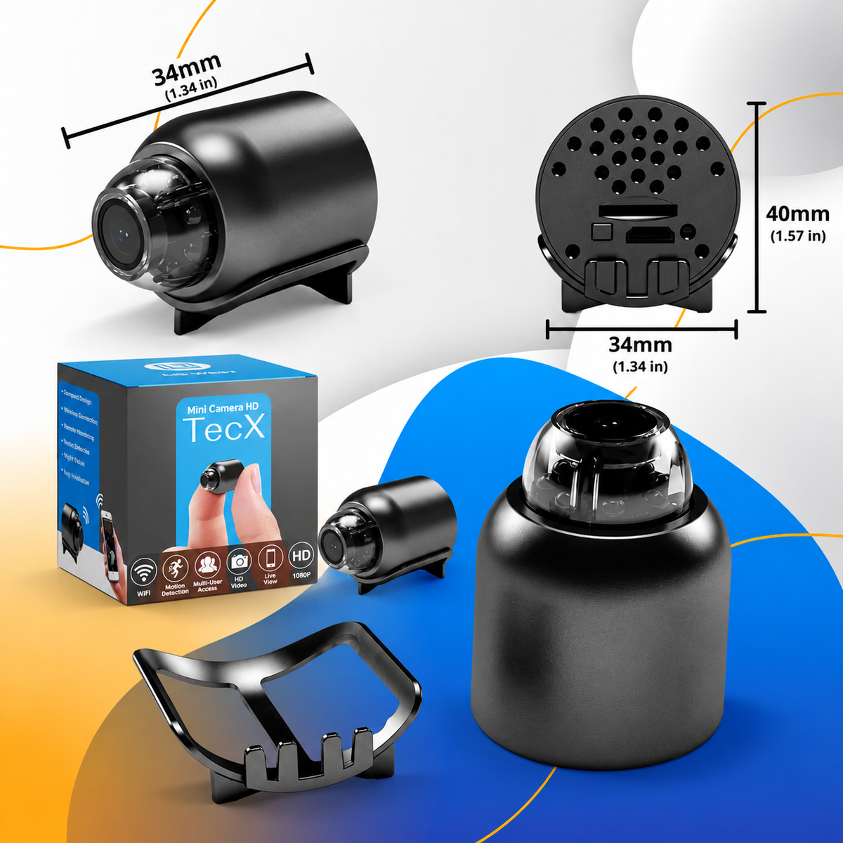 AUVENO MiniView™ – Smart Wi-Fi Security Camera Compact Size