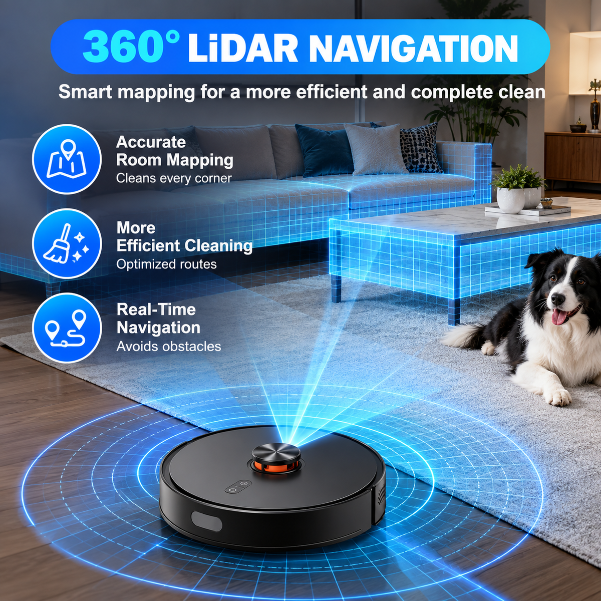 Lydsto R1 Edge™ – Smart Robot Vacuum & Mop