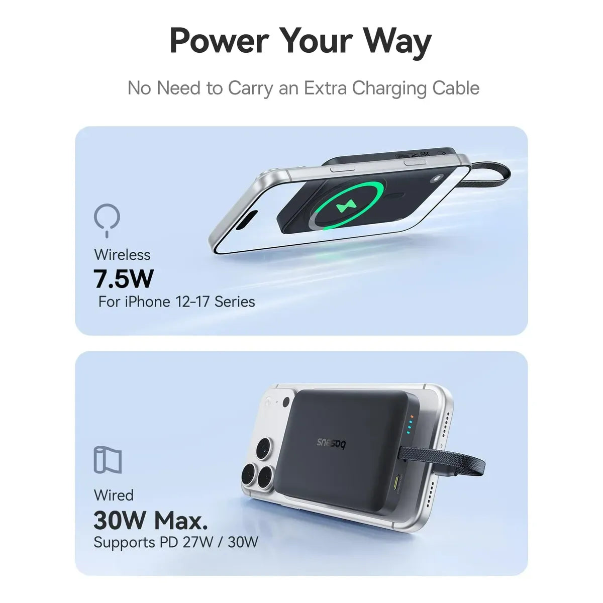 Baseus EnerFill FM11 — Magnetic Power Bank 10,000mAh
