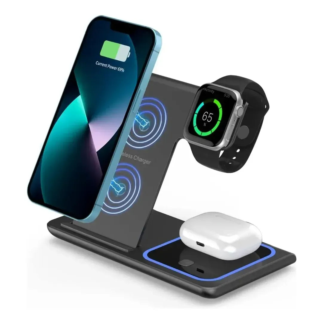 AUVENO FoldCharge™ 3-in-1 Magnetic Wireless Charging Station